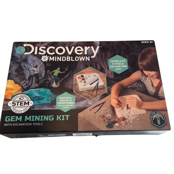 Discovery Mindblown Gem Mining Kit With Excavation Tools STEM Activity Ages 8+ N - Picture 1 of 6